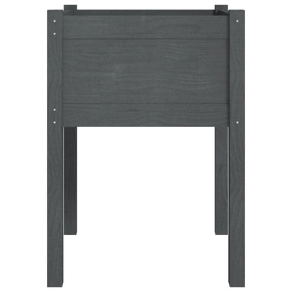 vidaXL Jardinière Gris 50x50x70 cm Bois de pin massif