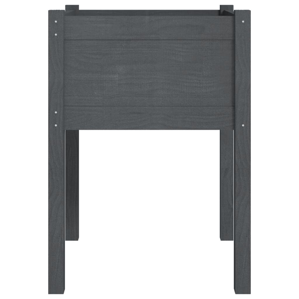 vidaXL Jardinières 2 pcs Gris 50x50x70 cm Bois de pin massif