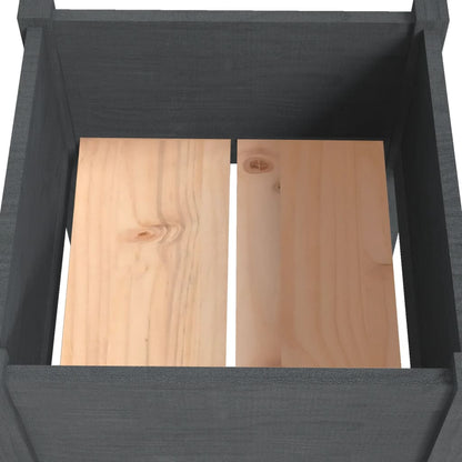 vidaXL Jardinières 2 pcs Gris 50x50x70 cm Bois de pin massif