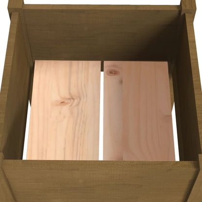 vidaXL Jardinière Bois de pin massif Marron miel 50x50x70 cm