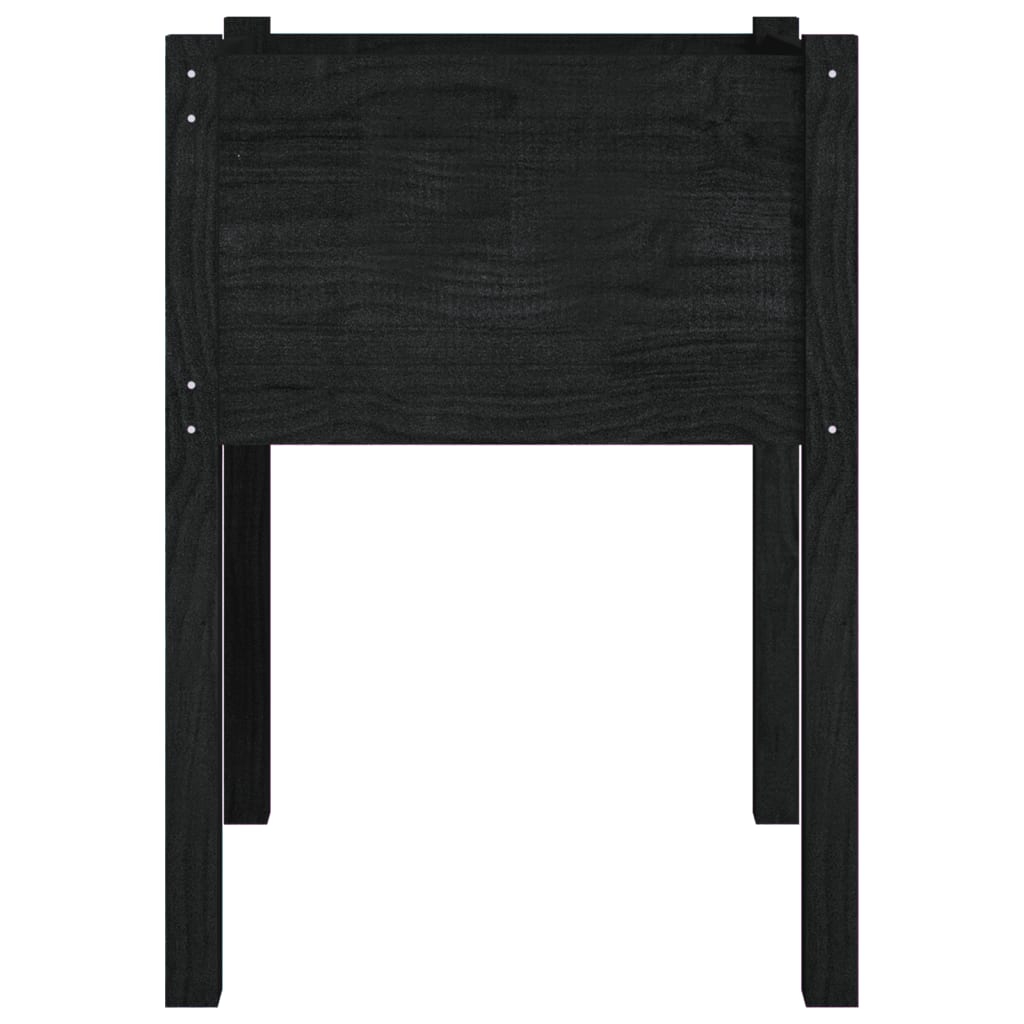 vidaXL Jardinières 2 pcs Noir 50x50x70 cm Bois de pin massif