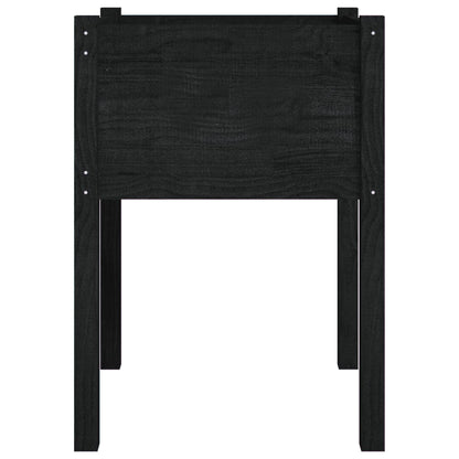 vidaXL Jardinières 2 pcs Noir 50x50x70 cm Bois de pin massif