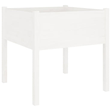 vidaXL Jardinière Blanc 70x70x70 cm Pin Massif