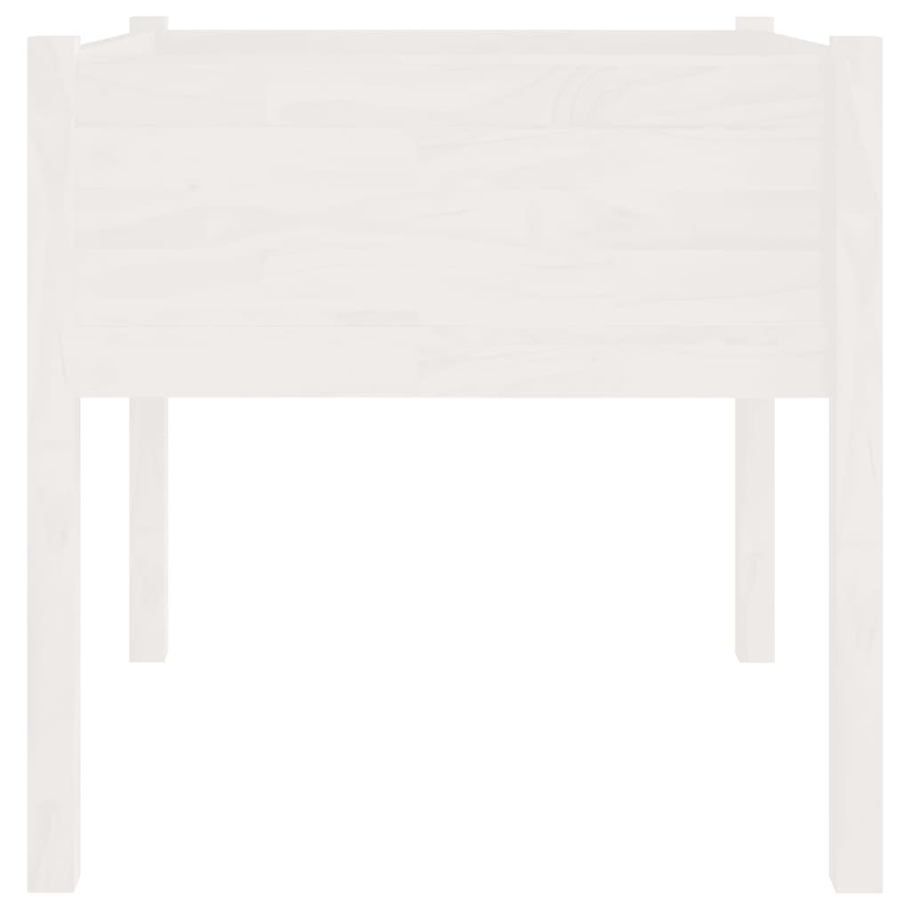 vidaXL Jardinières 2 pcs Blanc 70x70x70 cm Bois de pin massif
