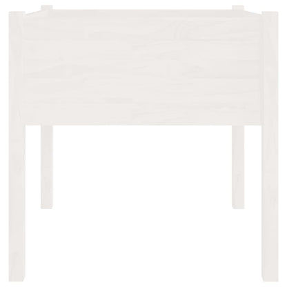 vidaXL Jardinières 2 pcs Blanc 70x70x70 cm Bois de pin massif