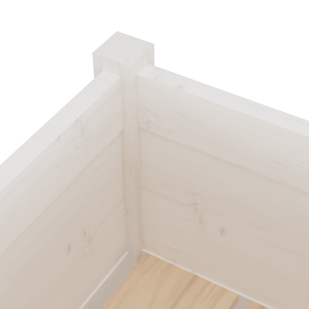 vidaXL Jardinières 2 pcs Blanc 70x70x70 cm Bois de pin massif