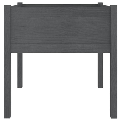 vidaXL Pflanzkübel Grau 70x70x70 cm Massivholz Kiefer