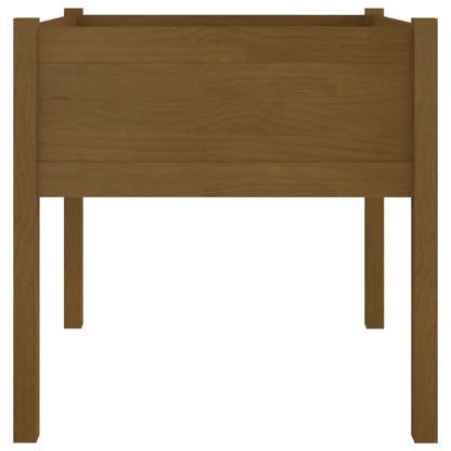 vidaXL Pflanzkübel Honigbraun 70x70x70 cm Massivholz Kiefer