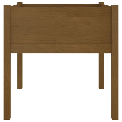 vidaXL Pflanzkübel 2 Stk. Honigbraun 70x70x70 cm Massivholz Kiefer