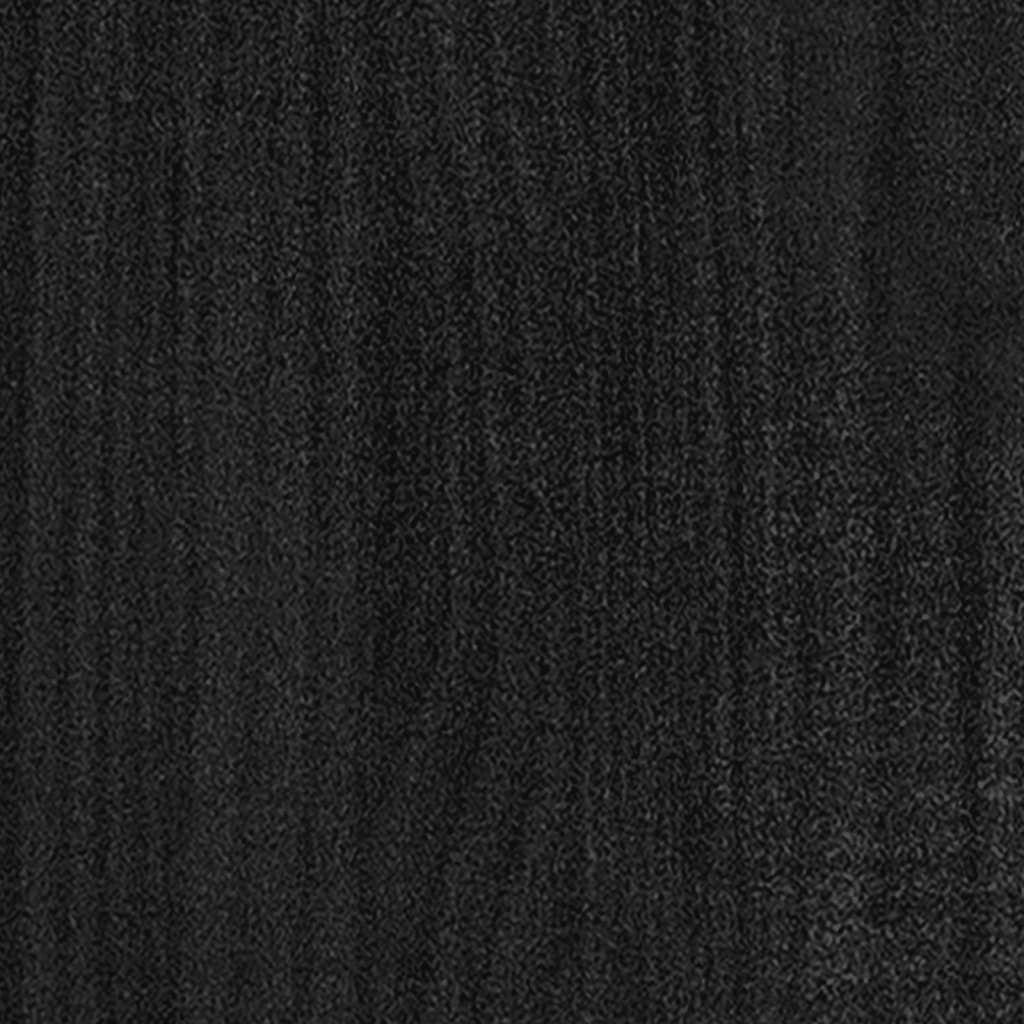 vidaXL Pflanzkübel Schwarz 70x70x70 cm Massivholz Kiefer