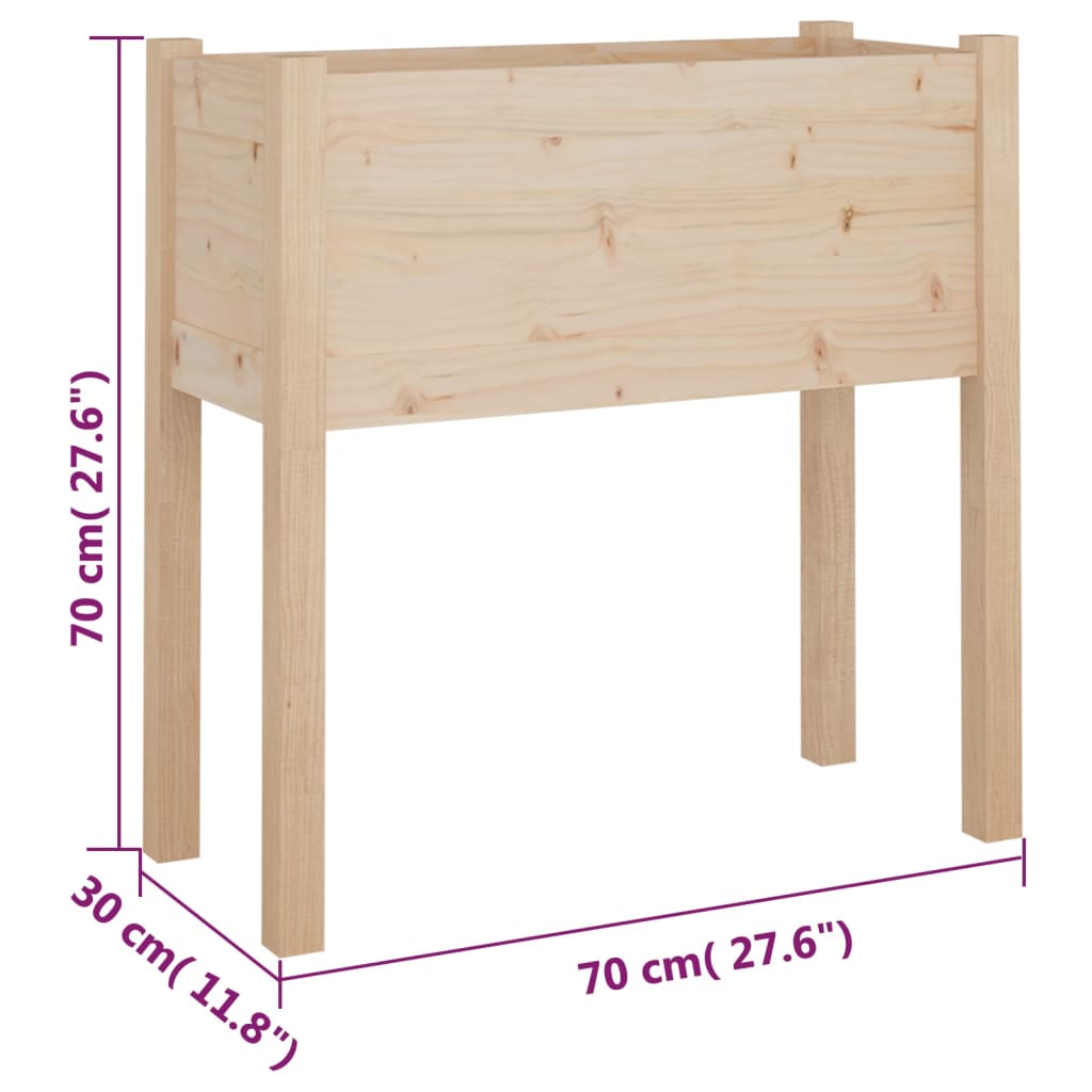 vidaXL Pflanzkübel 2 Stk. 70x31x70 cm Massivholz Kiefer
