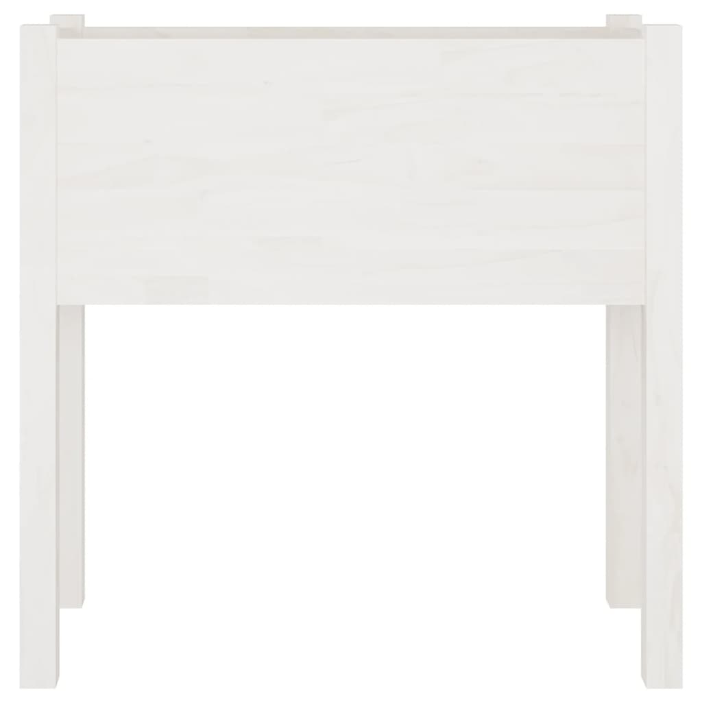 vidaXL Pflanzkübel Weiß 70x31x70 cm Massivholz Kiefer