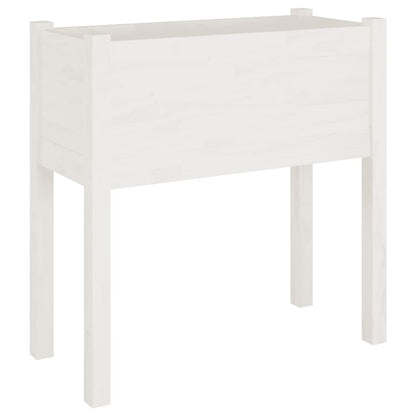 vidaXL Pflanzkübel 2 Stk. Weiß 70x31x70 cm Massivholz Kiefer