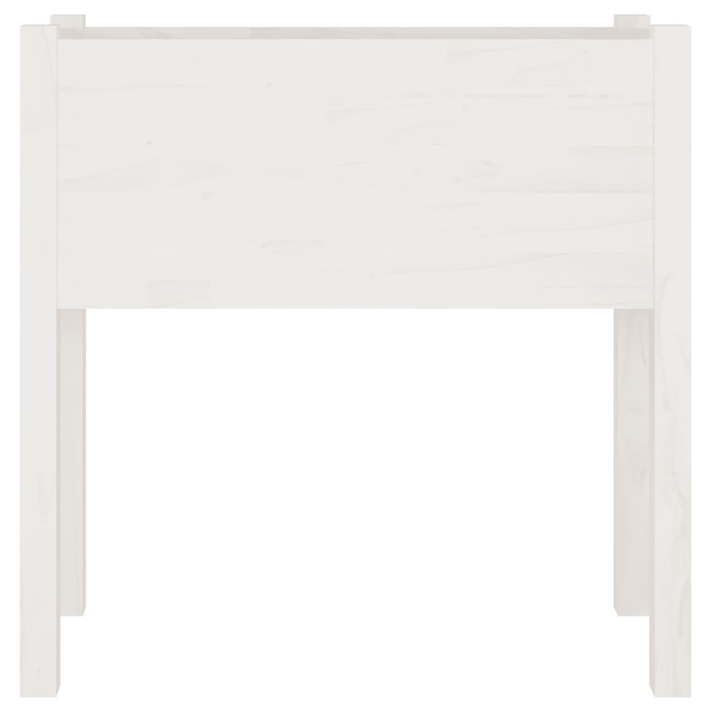 vidaXL Pflanzkübel 2 Stk. Weiß 70x31x70 cm Massivholz Kiefer