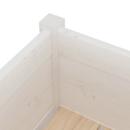 vidaXL Pflanzkübel 2 Stk. Weiß 70x31x70 cm Massivholz Kiefer