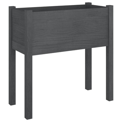 vidaXL Pflanzkübel Grau 70x31x70 cm Massivholz Kiefer