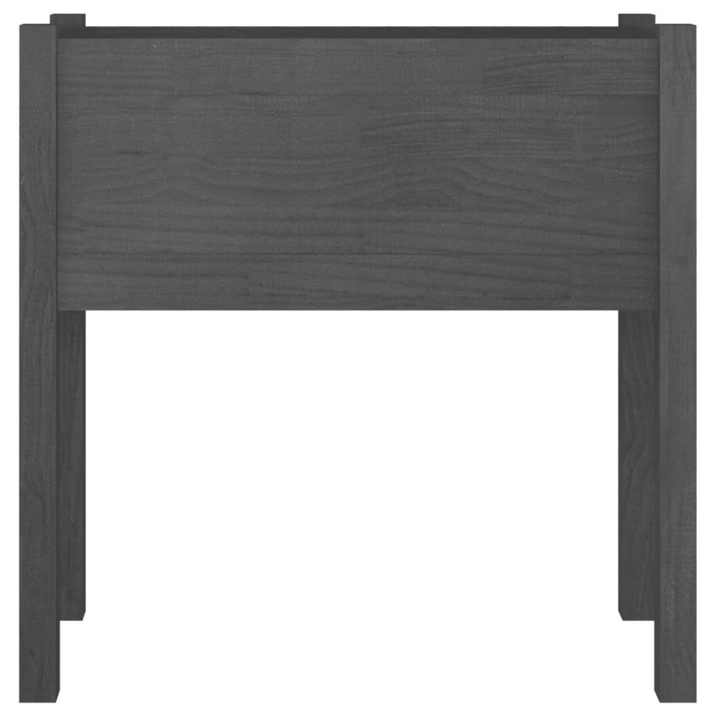 vidaXL Pflanzkübel Grau 70x31x70 cm Massivholz Kiefer