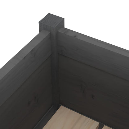 vidaXL Pflanzkübel 2 Stk. Grau 70x31x70 cm Massivholz Kiefer