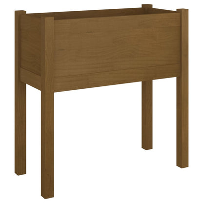 vidaXL Jardinière Bois de Pin Massif Marron Miel 70x31x70 cm