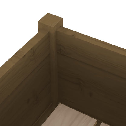 vidaXL Jardinière Bois de Pin Massif Marron Miel 70x31x70 cm