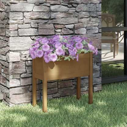 vidaXL Jardinière Bois de Pin Massif Marron Miel 70x31x70 cm