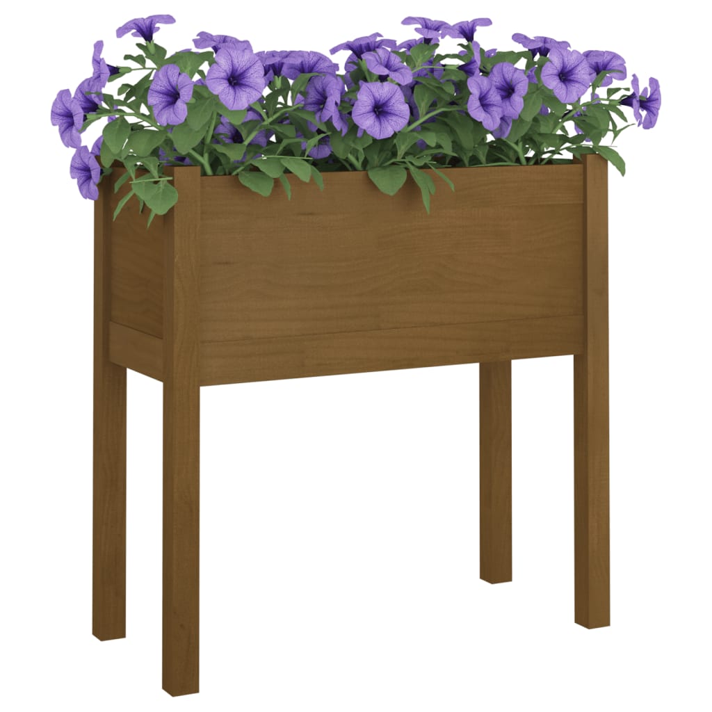 vidaXL Jardinières 2 pcs Marron miel 70x31x70 cm Bois de pin massif