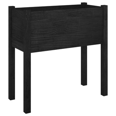 vidaXL Jardinière noire 70x31x70 cm en pin massif