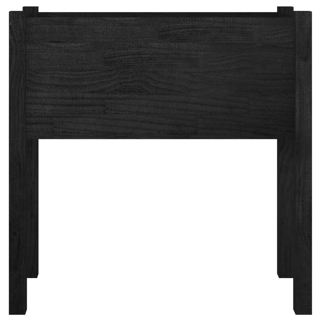 vidaXL Jardinière noire 70x31x70 cm en pin massif