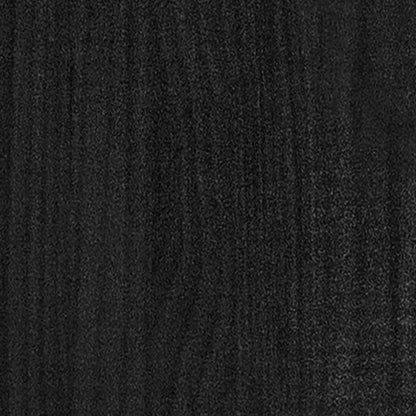 vidaXL Jardinière noire 70x31x70 cm en pin massif