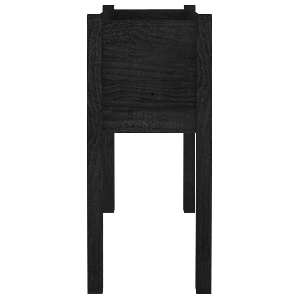 vidaXL Jardinières 2 pcs Noir 70x31x70 cm Bois de pin massif