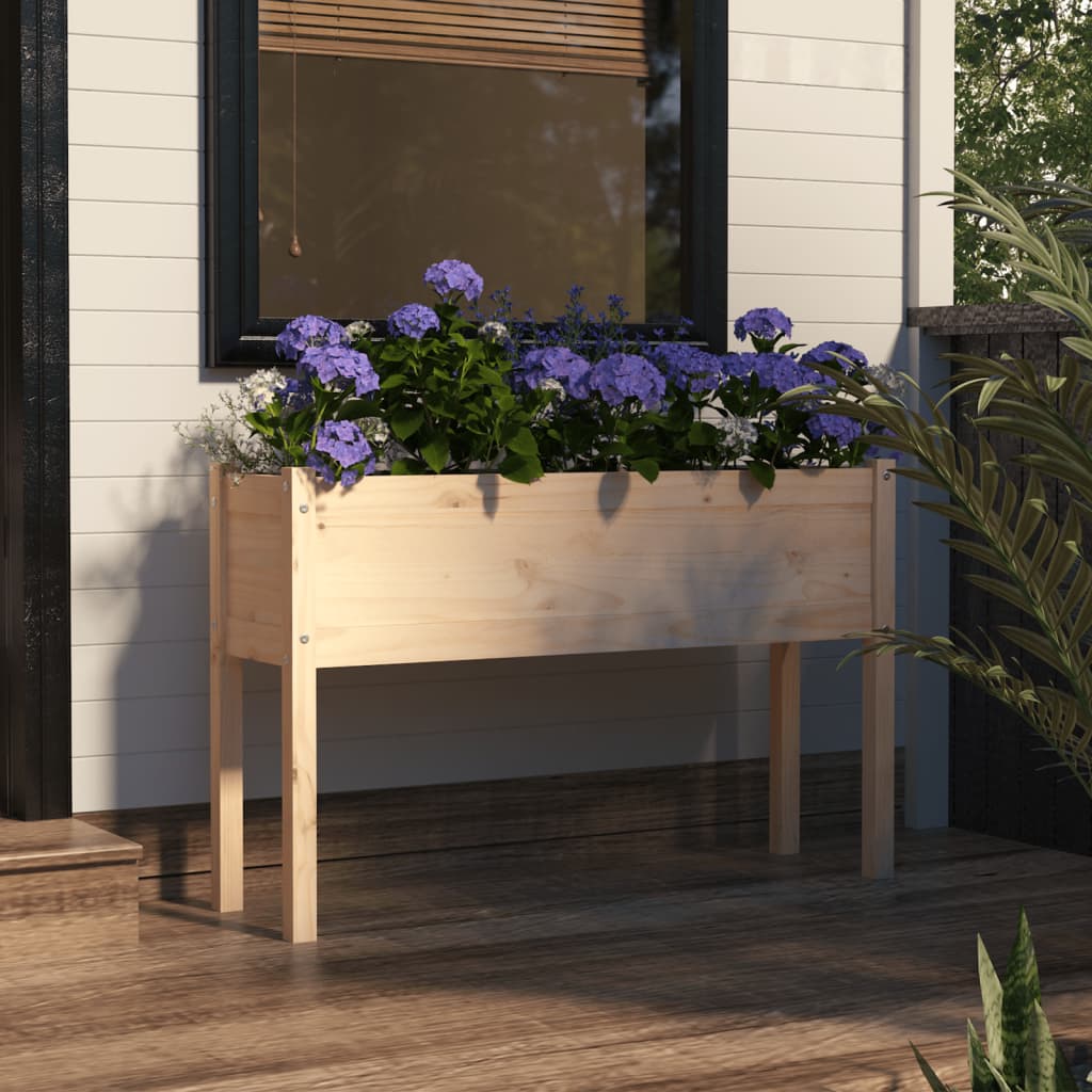 vidaXL Jardinière 110x31x70 cm Bois de pin massif