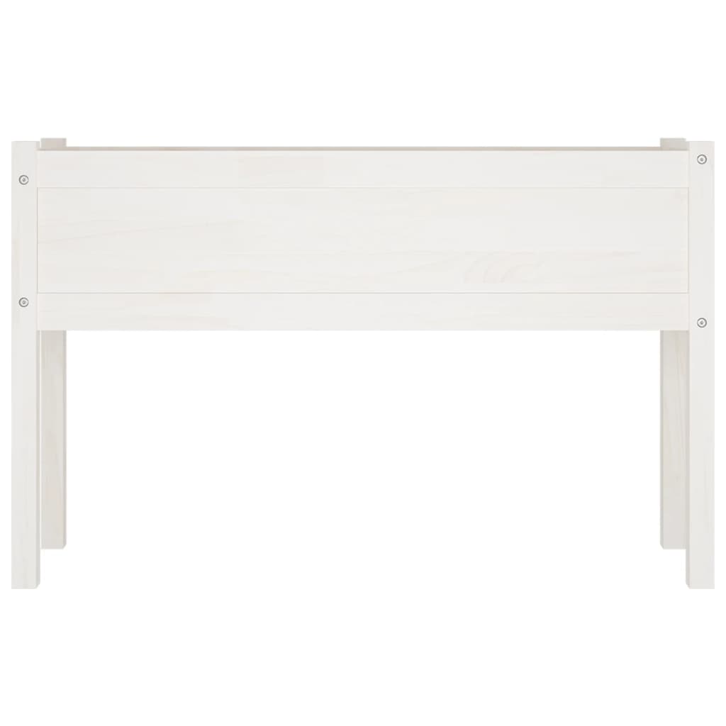 vidaXL Jardinière blanche 110x31x70 cm Bois de pin massif