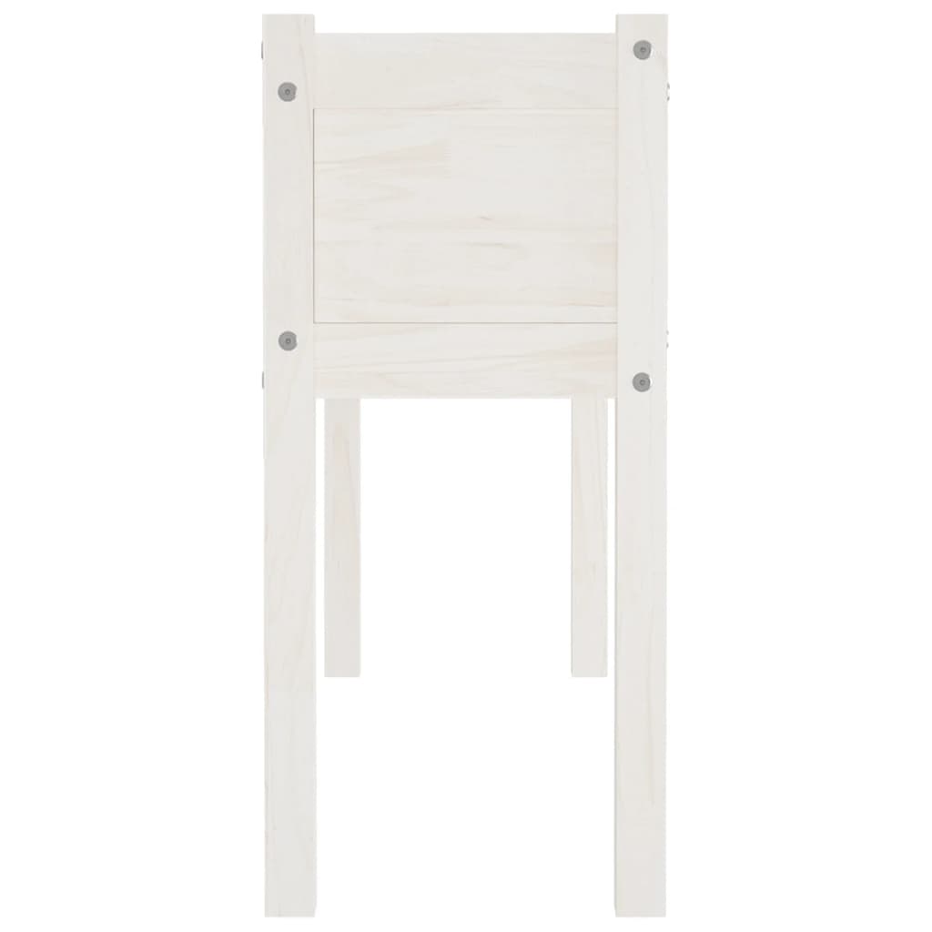 vidaXL Jardinière blanche 110x31x70 cm Bois de pin massif