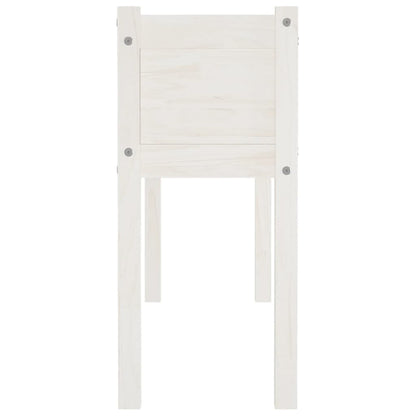 vidaXL Jardinière blanche 110x31x70 cm Bois de pin massif