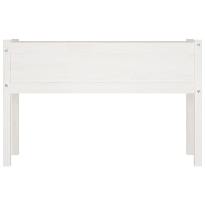 vidaXL Jardinières 2 pcs Blanc 110x31x70 cm Bois de pin massif