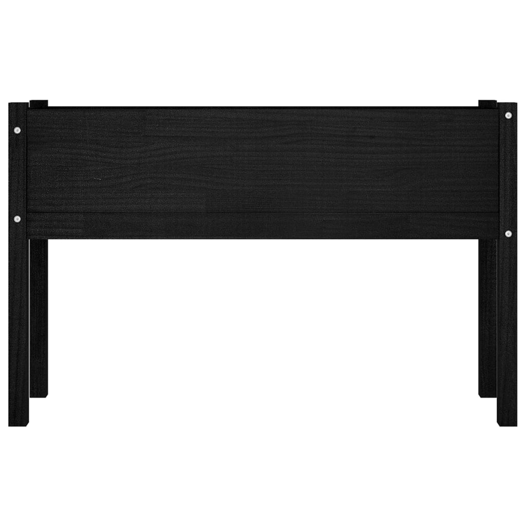 vidaXL Jardinières 2 pcs Noir 110x31x70 cm Bois de pin massif