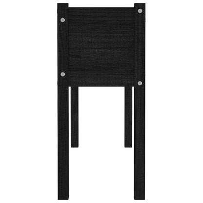 vidaXL Jardinières 2 pcs Noir 110x31x70 cm Bois de pin massif