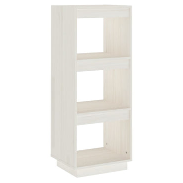 vidaXL Bücherregal/Raumteiler Weiß 40x35x103 cm Massivholz Kiefer