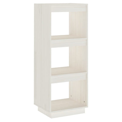 vidaXL Bücherregal/Raumteiler Weiß 40x35x103 cm Massivholz Kiefer