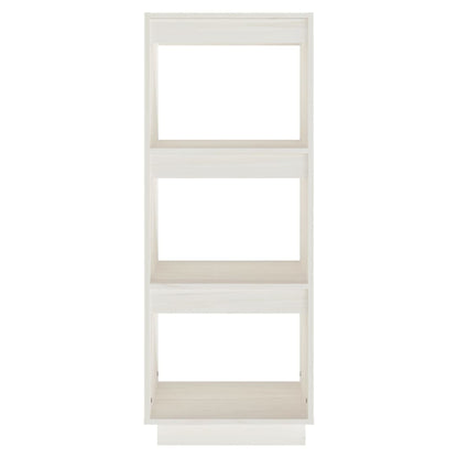 vidaXL Bücherregal/Raumteiler Weiß 40x35x103 cm Massivholz Kiefer