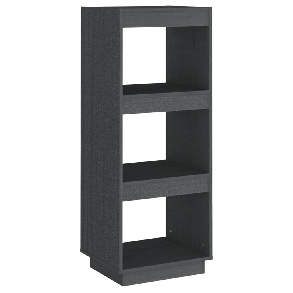 vidaXL Bücherregal/Raumteiler Grau 40x35x103 cm Massivholz Kiefer