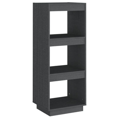 vidaXL Bücherregal/Raumteiler Grau 40x35x103 cm Massivholz Kiefer