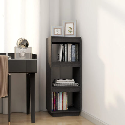 vidaXL Bücherregal/Raumteiler Grau 40x35x103 cm Massivholz Kiefer