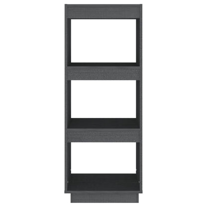vidaXL Bücherregal/Raumteiler Grau 40x35x103 cm Massivholz Kiefer