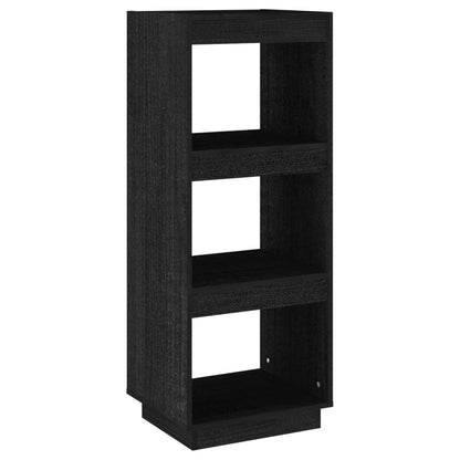 vidaXL Bücherregal/Raumteiler Schwarz 40x35x103 cm Massivholz Kiefer