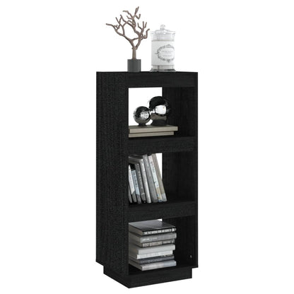 vidaXL Bücherregal/Raumteiler Schwarz 40x35x103 cm Massivholz Kiefer
