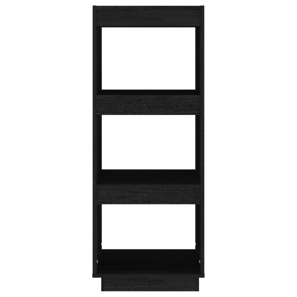 vidaXL Bücherregal/Raumteiler Schwarz 40x35x103 cm Massivholz Kiefer