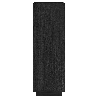 vidaXL Bücherregal/Raumteiler Schwarz 40x35x103 cm Massivholz Kiefer