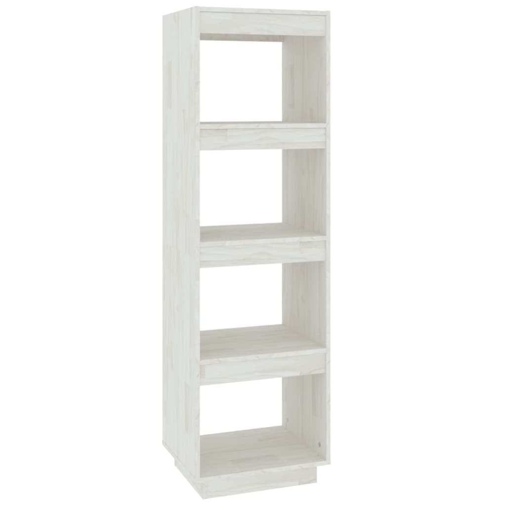 vidaXL Bücherregal/Raumteiler Weiß 40x35x135 cm Massivholz Kiefer