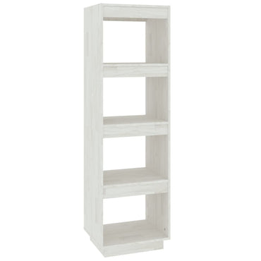 vidaXL Bücherregal/Raumteiler Weiß 40x35x135 cm Massivholz Kiefer